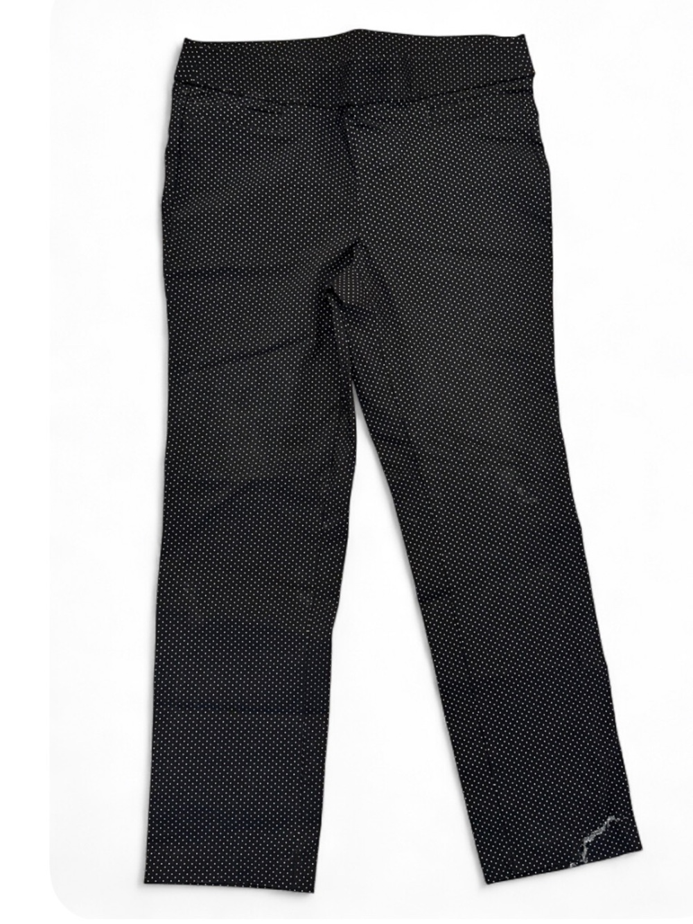 Black and pink polka dot tailored pants